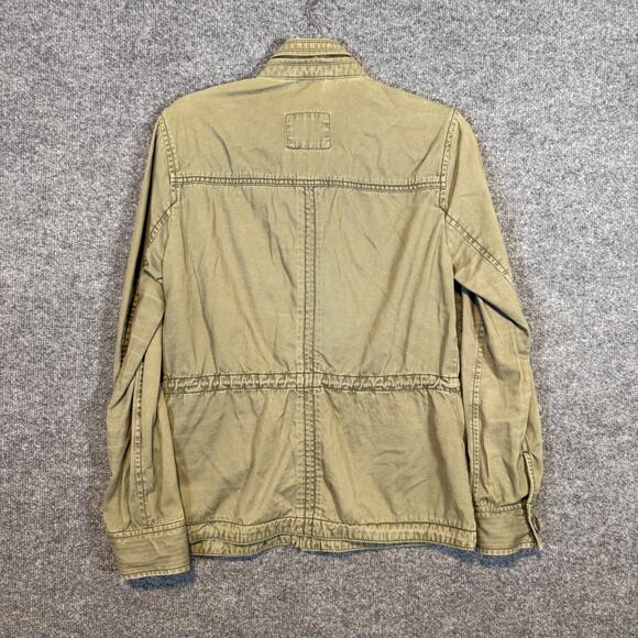 Abercrombie & Fitch Jacket Womens Medium Green Military Y2K Vtg Zip Up Pockets - Picture 9 of 10